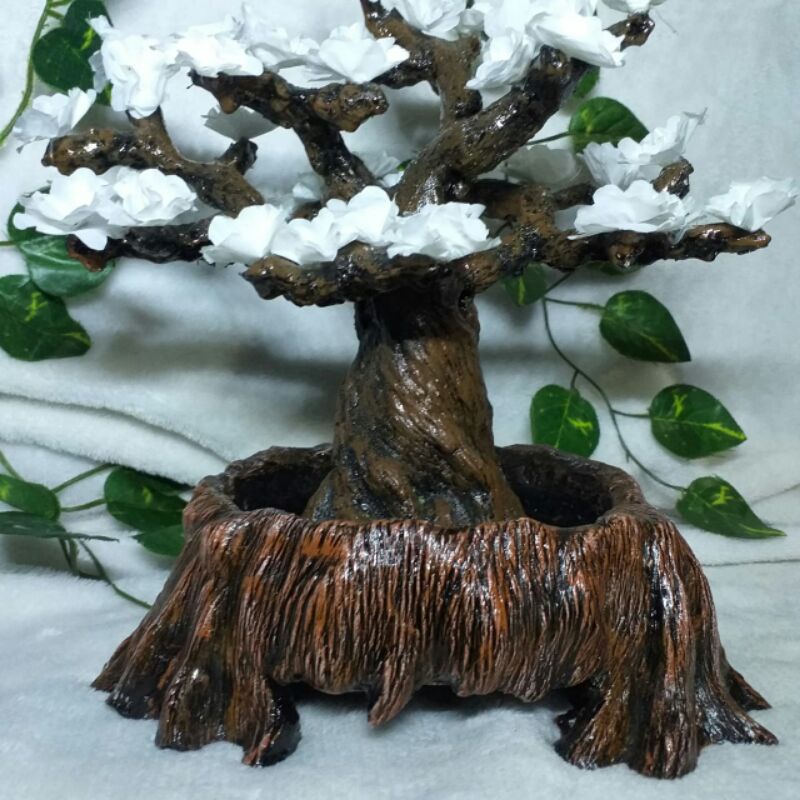 POT BONSAI SEMEN UNIK/POT BUNGA UNIK.pot bonsai relief bahan semen murah.