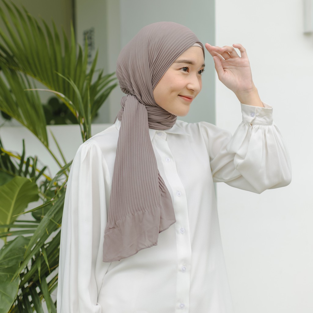 Lozy Hijab - Bawal Pleats Shawl ( Pashmina Plisket )-Dark Orchid