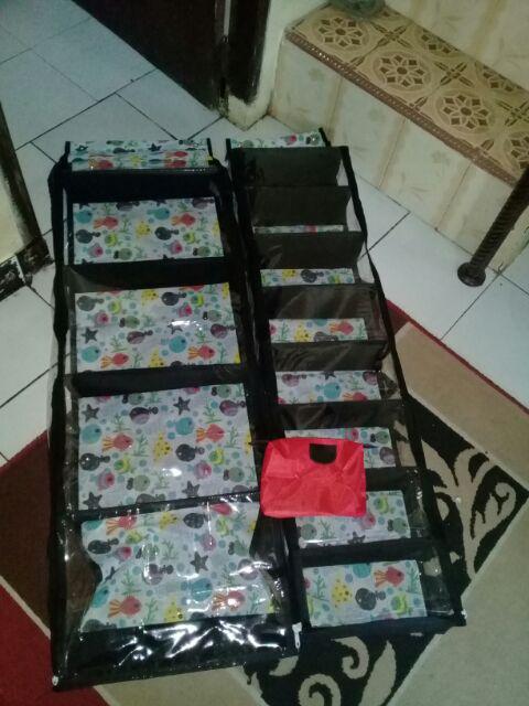 Set 2in1 Rak Gantung Tas Dan Sepatu Hbo Hso Resleting Karakter Serasi Set 3in1 4in1 5in1