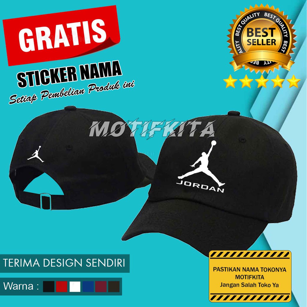 BERKUALITAS  Topi Baseball MICHAEL JORDAN NIKE AIR JORDAN BASKET keren Motifkita