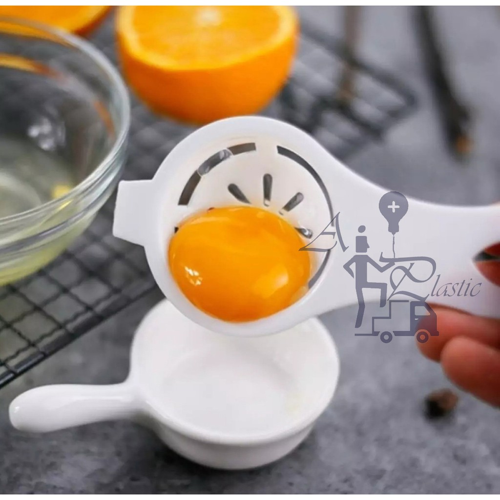 AIO Plastic-Alat Pemisah Telur Putih Dan Kuning Sendok Saringan Telur Egg Separator COD Bayar Di Tempat
