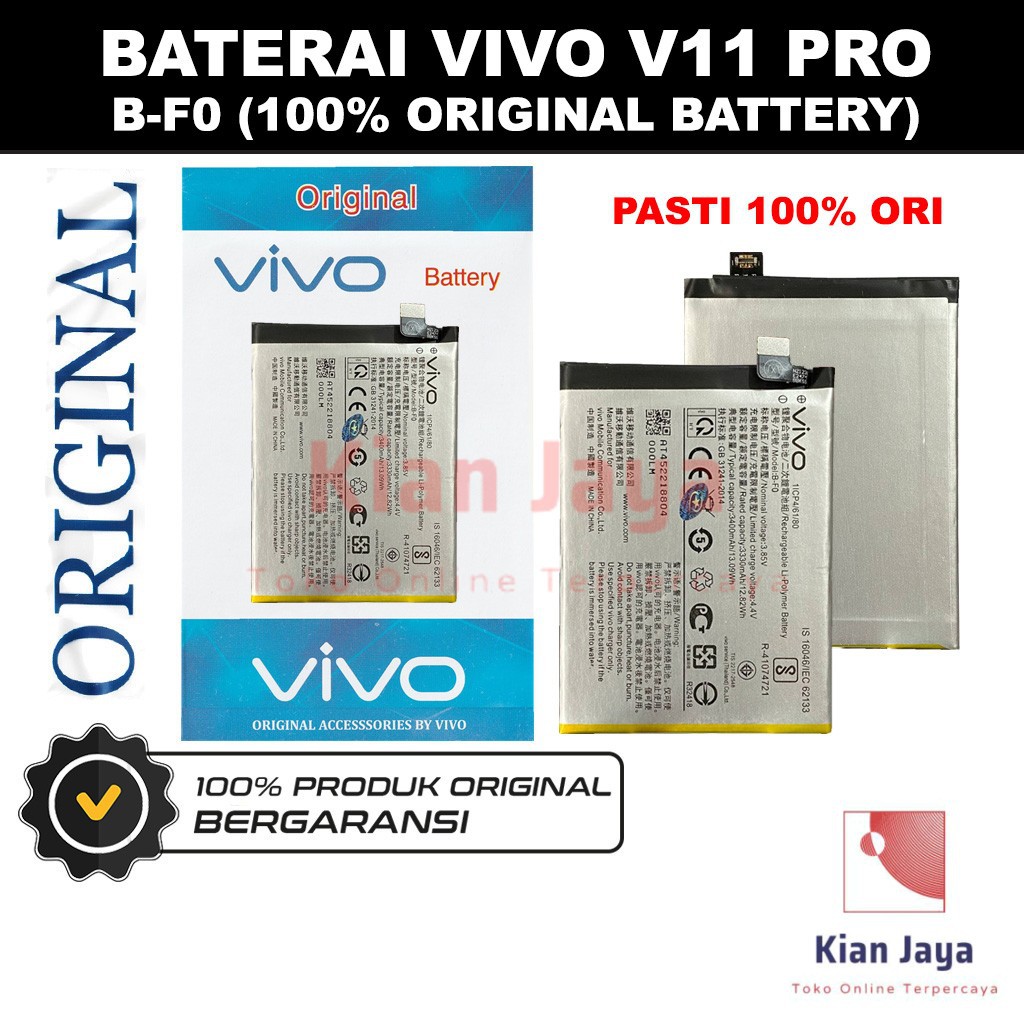 Baterai Original Vivo V11 Pro / B-F0 Batre Batrai Battery Hp BF0 100% Ori