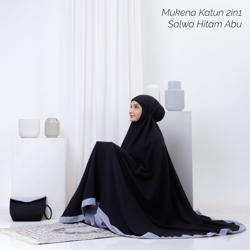 Mukena Dewasa Katun Mikro 2in1 Salwa
