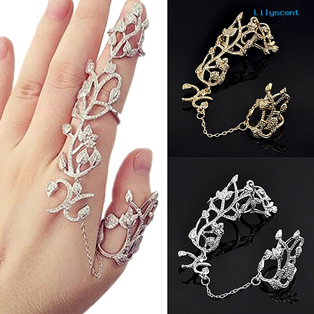 Ls Cincin Rantai Adjustable Motif Bunga Untuk Wanita