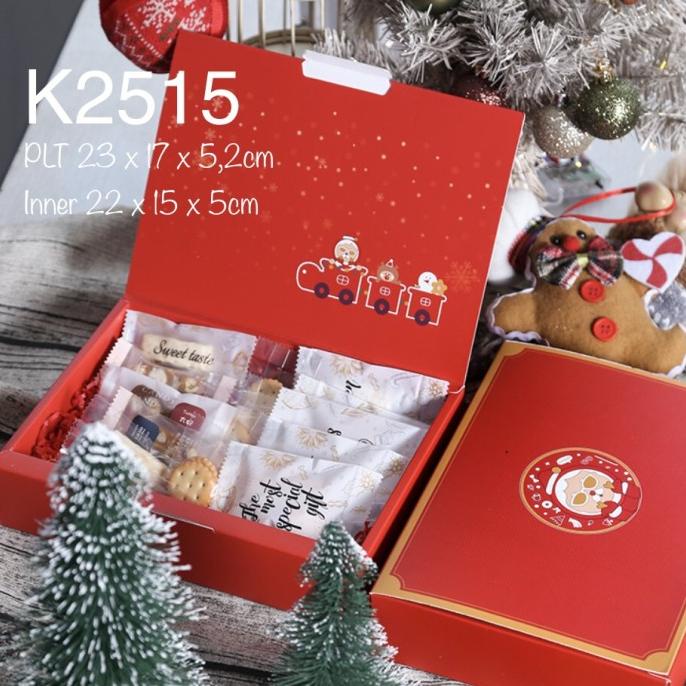 

Kotak Kue Natal K2515 Cute Santa Red Box Dus Kue mooncak37 Berkualitas