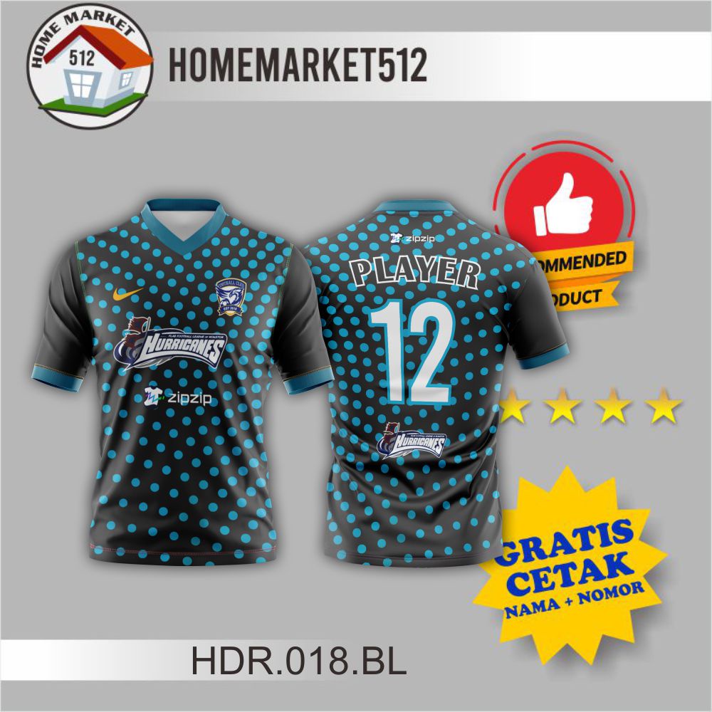 Baju Jersey Bola HDR.018.BL Kaos Jersey Dewasa Printing Premium |HOMEMARKET512-0