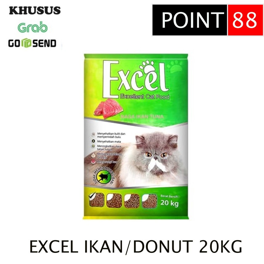 EXCEL Ikan/Donut/Segitiga 20kg (Grab/Gosend)