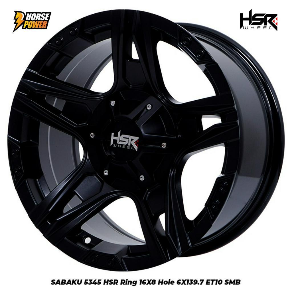R16 HSR WHEEL • HSR SABAKU RING 16 • VELG MOBIL PANTHER • DMAX • TRITON • STRADA • TERRANO