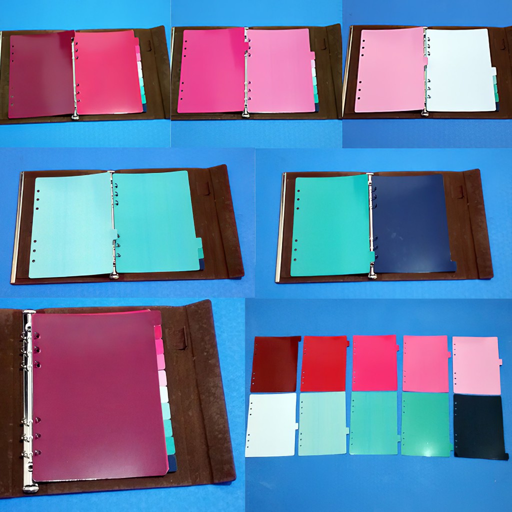 

Pembatas Binder Organizer Mix Colors 2 Ring, 6 Ring, 20 Ring, 26 Ring 1 Set 10 Lembar Murah