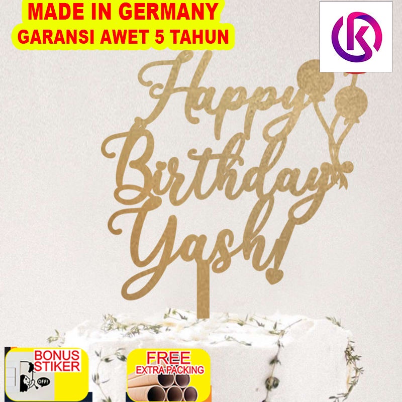 

Promo Custom Cake Topper Akrilik | Custom Tulisan Acrylic | Hiasan Kue - 10cm