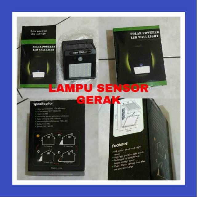 Lampu sensor gerak-lampu Led sensor gerak-lampu taman-lampu tenaga surya