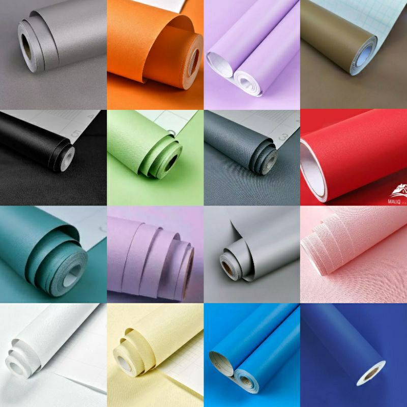 TERLARIS WALLPAPER STICKER DINDING POLOS RUANG TAMU MEWAH ELEGAN