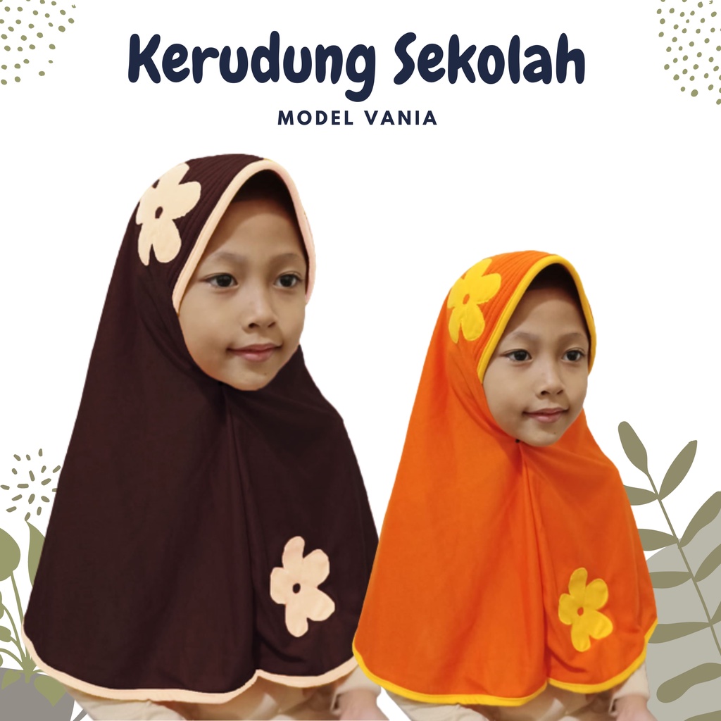 Kerudung Anak Sekolah SD Model Vania KW Size M Jilbab Instan Anak Sekolah Hijab Anak Pasar Hija'b