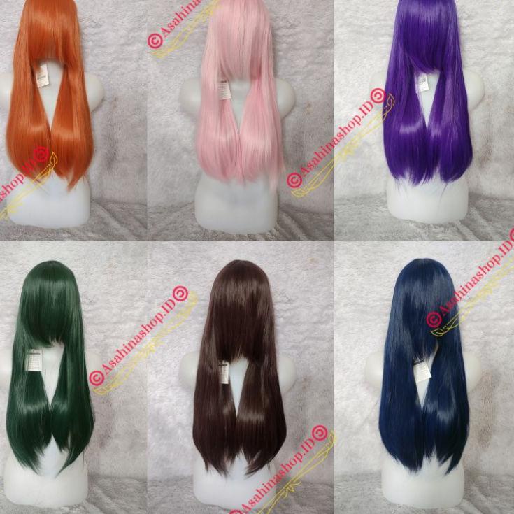 Star Seller.READY STOCK wig base cosplay universal wig full colour 60 cm manmei import new