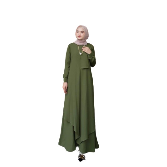 FASHION - MIZA DRESS / Best Seller Miza Dress Hitam / Fashion Muslim / Gamis Lebaran Terlaris