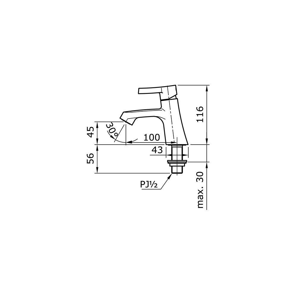 Kran wastafel TOTO TX109LP