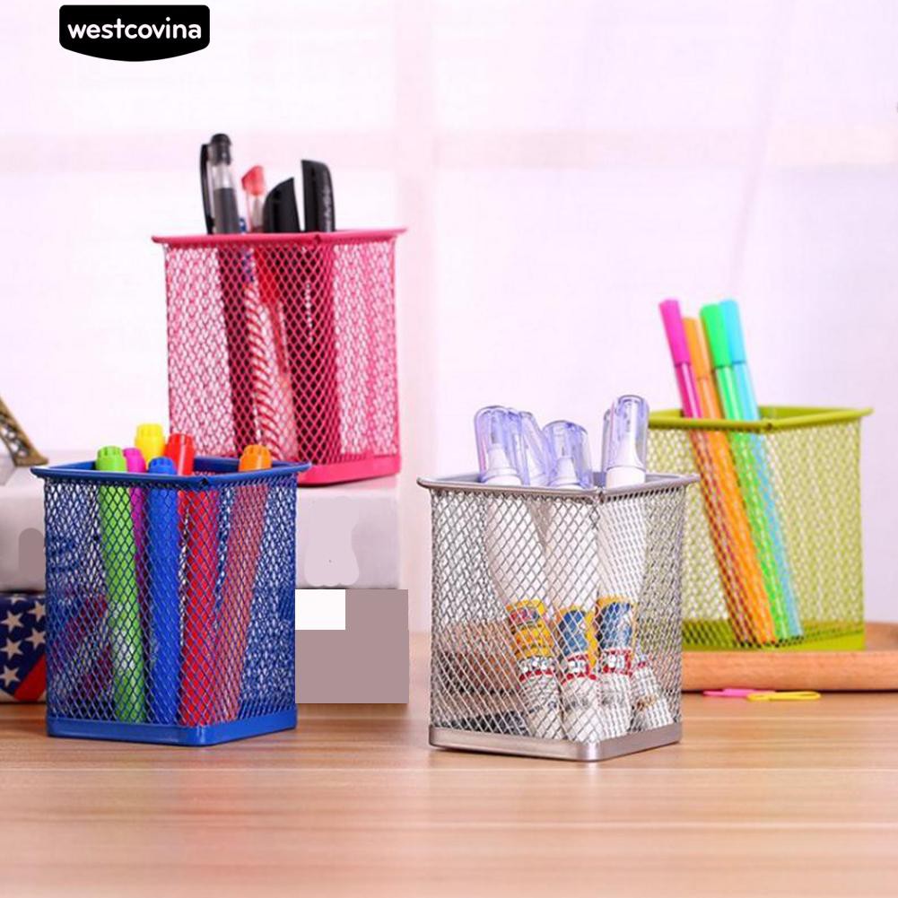 Tempat Pensil Duduk Bentuk Gelas Bahan Logam Mesh Aneka Tempat Pensil Duduk Bentuk Gelas Bahan Logam Mesh Aneka