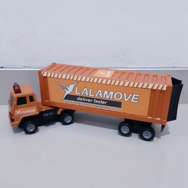Mainan Truk Kontainer Sicepat Lalamove - Mobil Box Ekspedisi Anak