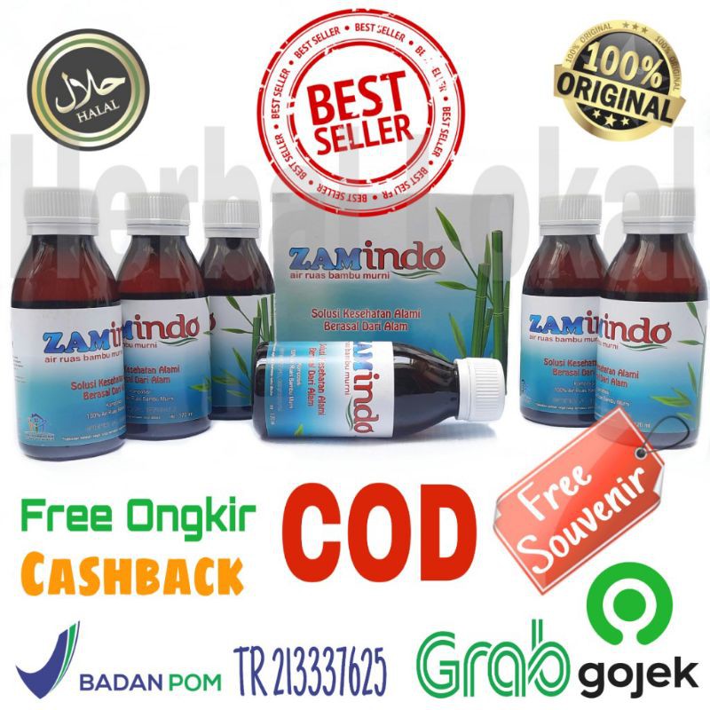 Zamindo Air Ruas Bambu Murni Herbal Alami Original