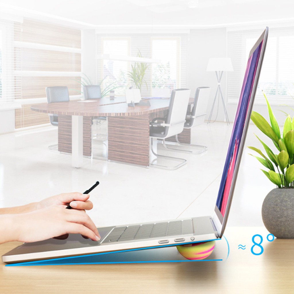 Notebook computer cooling ball foot pad universal radiator silicone portable apple anti-skid pad elevated bracket base-4