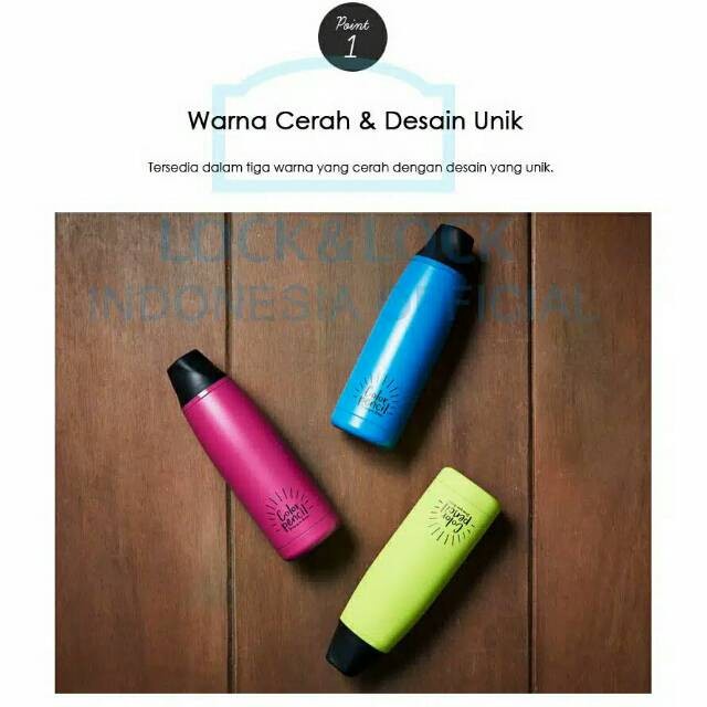 Lock n lock Color Pencil twister tumbler hot n cool botol minum Lock&amp;Lock 450 ml