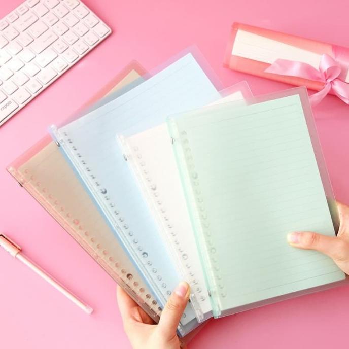 

BUKU BINDER TRANSPARAN B5 A5 Claire Plain Color Slim File Binder