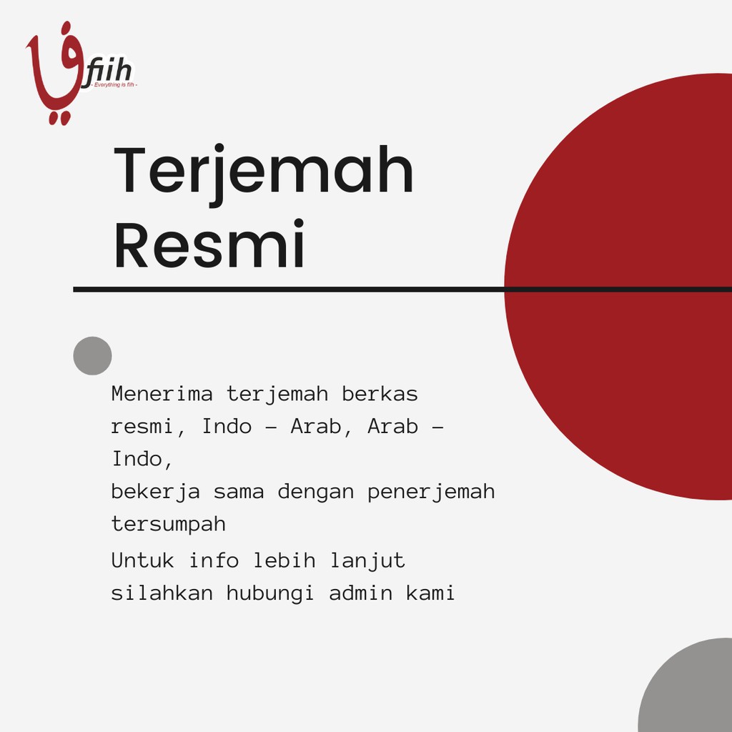 

Terjemah Tersumpah Berkas Indo - Arab, Arab - Indo Paket Express