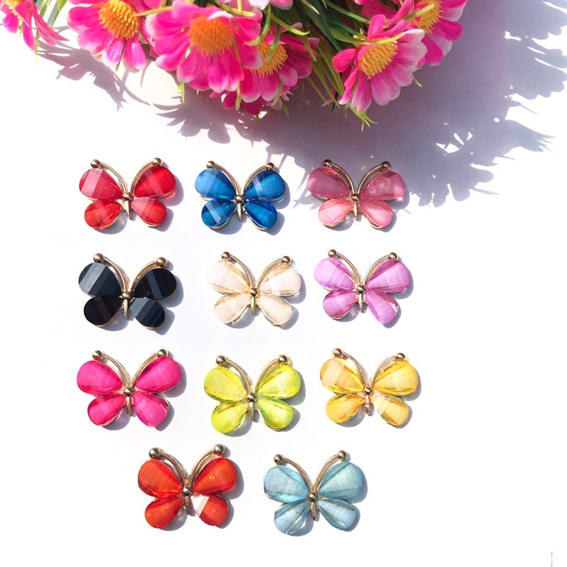 Kupu Alloy Ukuran 28mm x 22mm Bahan Alloy Bahan Craft