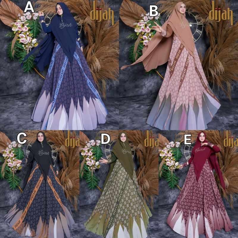 Dijah 611/gamis dijah terbaru/gamis dijah original/Syar'i dijah