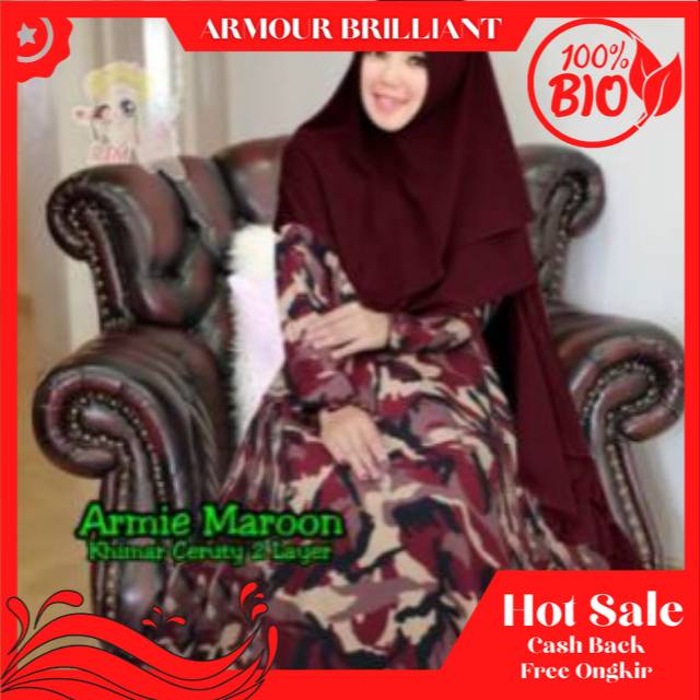 REALPICT-GAMIS SYARI MAYRA XL MONALISA LD110 ARMY JUMBO XXL LD120 LD 130