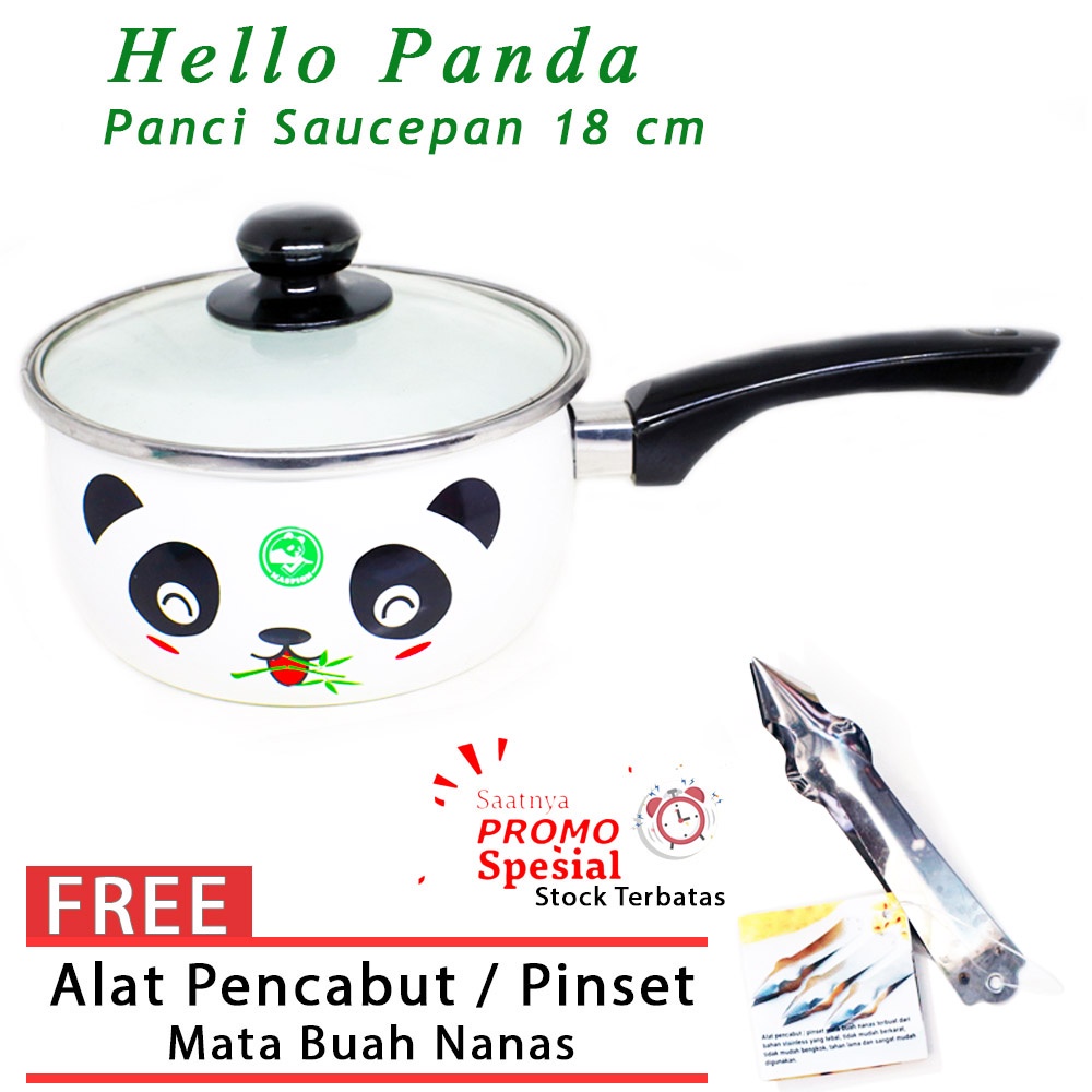 FM - Panci Saucepan Maspion Hello Panda 18 cm serbaguna