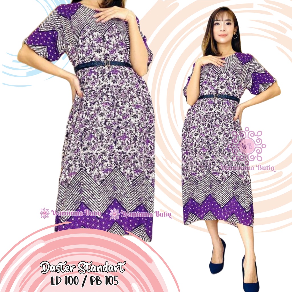 Daster Batik Murah Baju Tidur Batik Murah Adem Nyaman Daster Batik Pekalongan Daster Yukensi-Zigzag-ungu