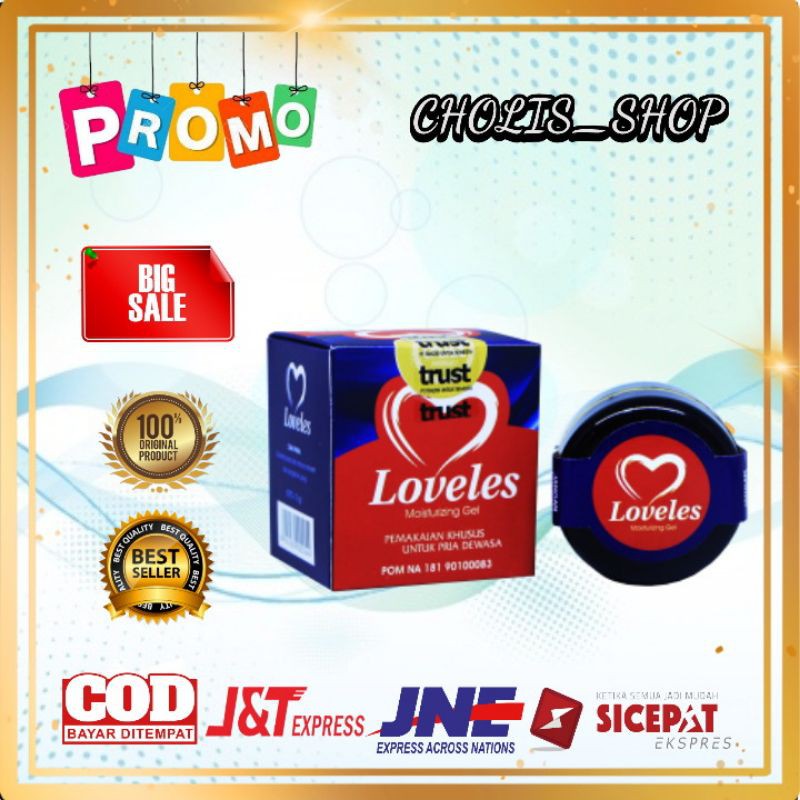 100% ASLI Loveles gel moisturizing asli original loveles obat oles pria