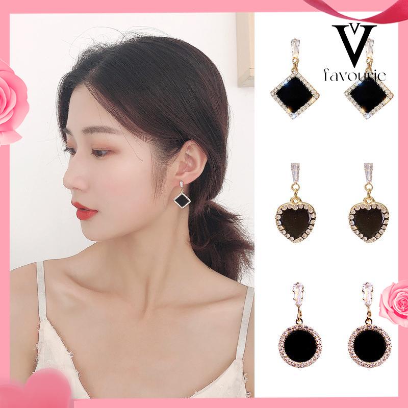 [COD]S925 Silver Needle Earrings Temperamen Fashion Kepribadian Anting Geometris Anting Wanita-FA