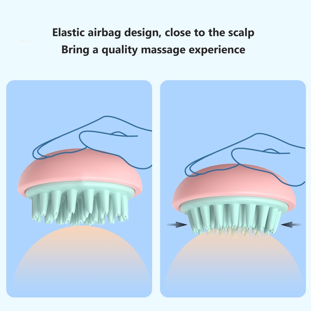 [ Mutifunctional Silicone Soft Exfoliating Shower Body Brushes ]  [Lazy Hair Washing Massage Comb ]  [Gentle Scrub Massage Skin Bath Brush Suitable for Children Men Women] [Bathing Accessories]