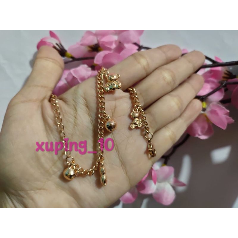 Perhiasan Xuping Anak Gelang Emas Motif Lucu