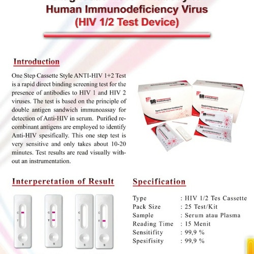 Alat rapid test HIV Standareagen, isi 25 test