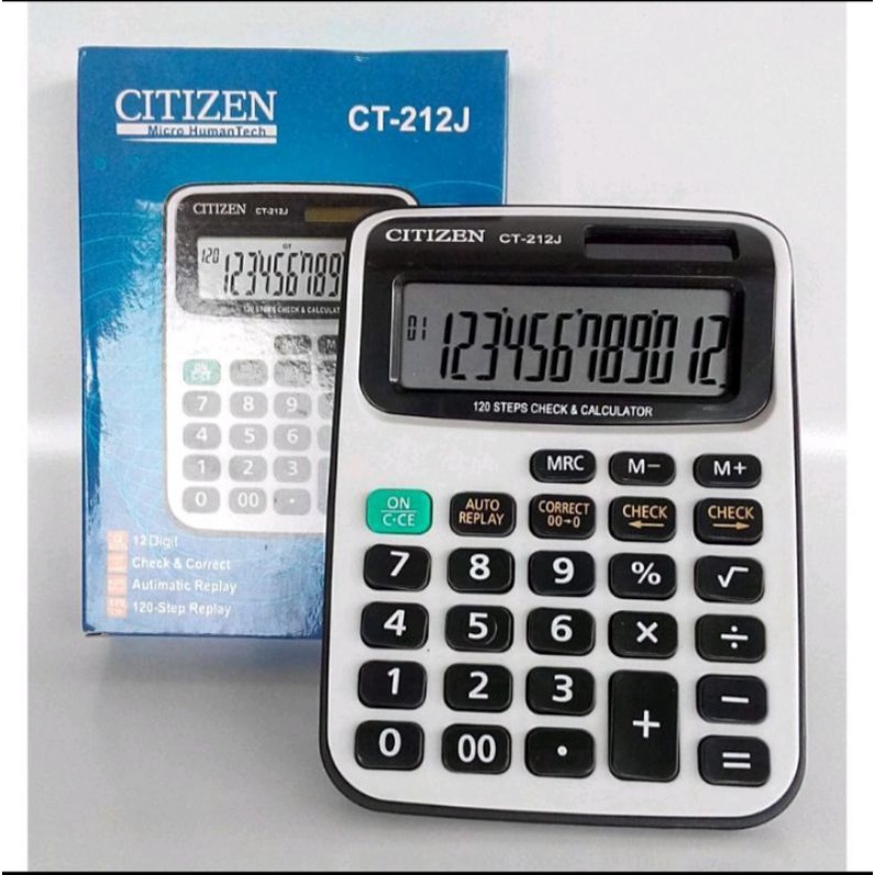 

KALKULATOR CITIZEN CT 212J / KALKULATOR 12 DIGIT / KALKULATOR MINI / KALKULATOR POCKET