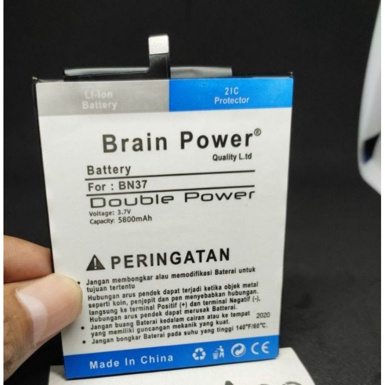 Baterai Batre Xiaomi Redmi 6 / BN37 / Redmi 6A /  BN37 / Redmi 6 pro /  BN37 Double power