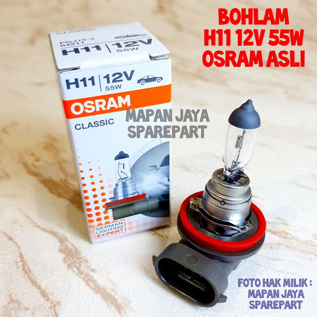 BOHLAM LAMPU KABUT FOGLAMP AVANZA XENIA H11 55W 12V OSRAM ORIGINAL