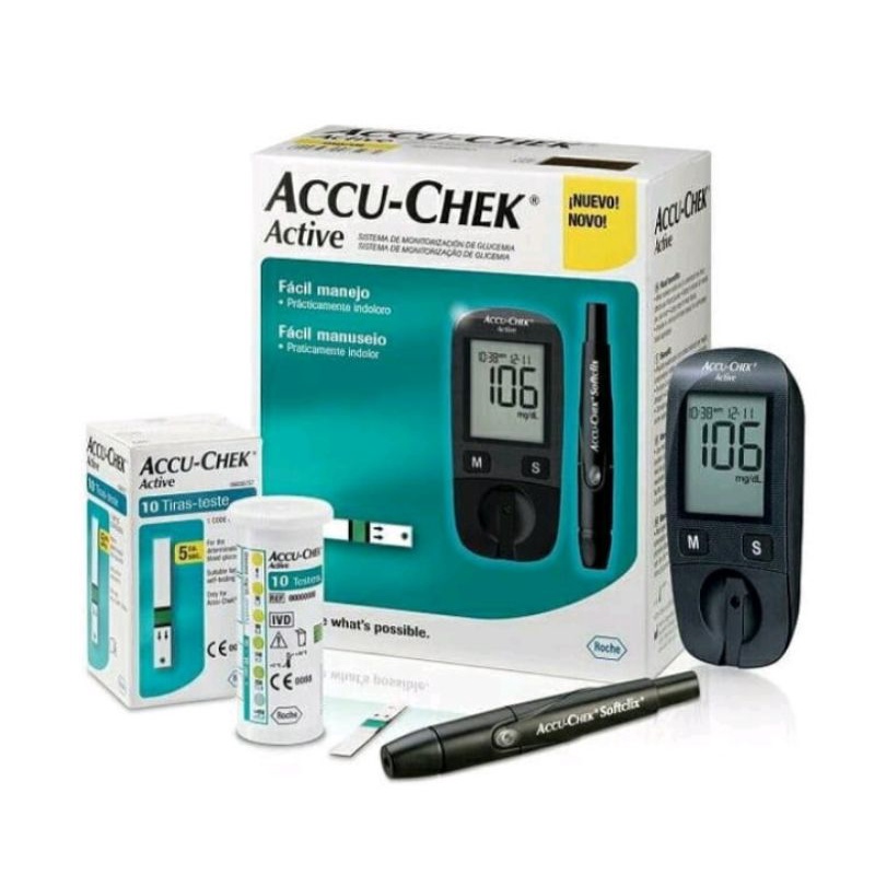 Alat tes cek gula darah accu check aktive+ strip accu check