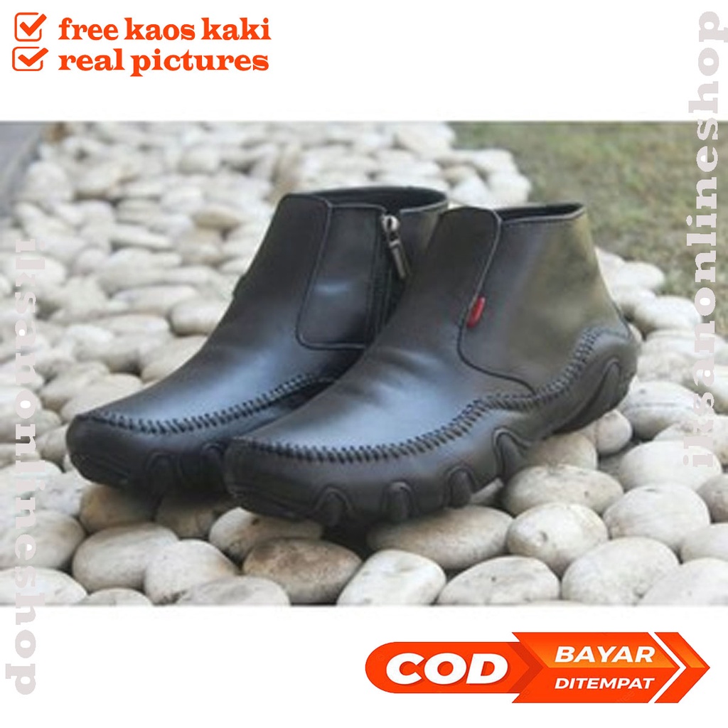 MALDINI Sepatu Pria Boots Casual Terlaris Original - Kulit