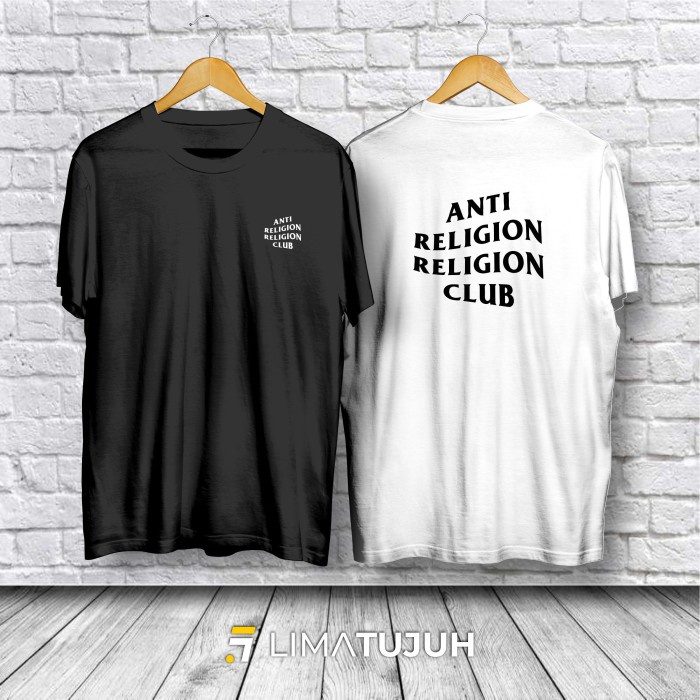 Kaos Anti Religion Religion Club Db Baju Distro Bahan Premium (TSF)