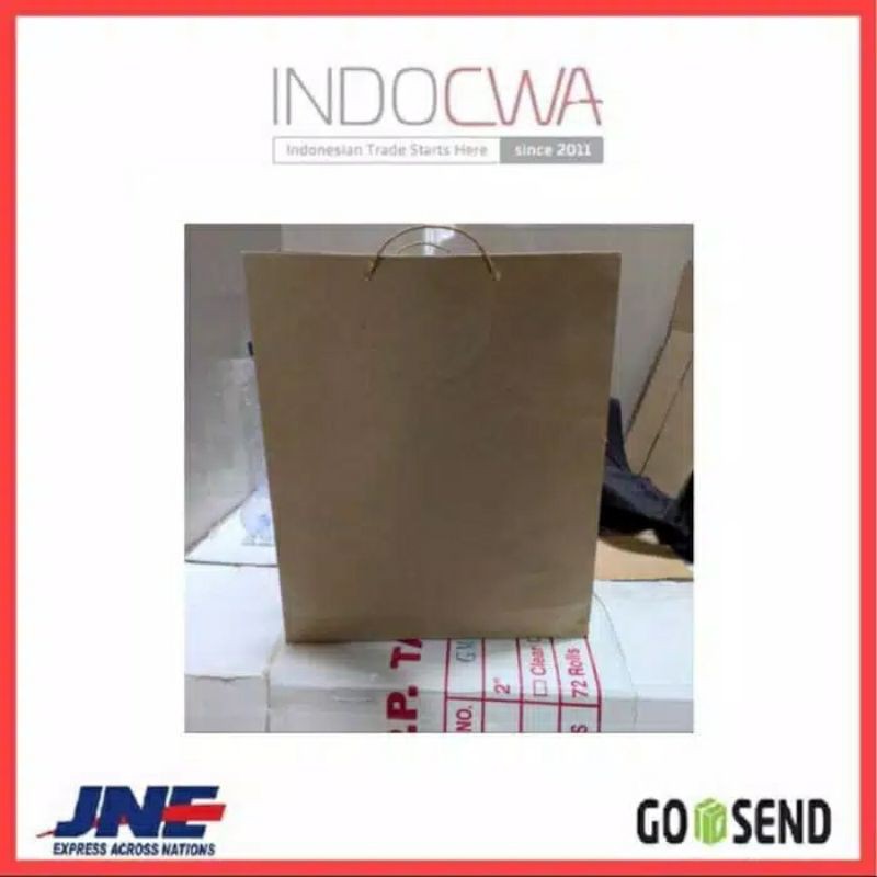 

Paperbag coklat polos M ukuran 21x24x8cm 1Pack / 12Pcs