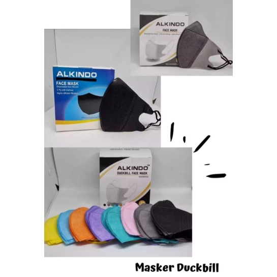 Masker duckbill warna untuk dewasa 1 kotak 50 pcs