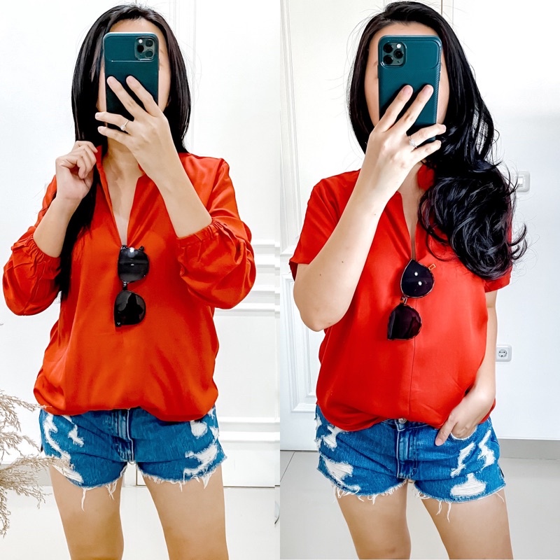 Double Lucky / Basic Twill / Atasan Rayon / Baju Atasan Wanita / All Size-Bata