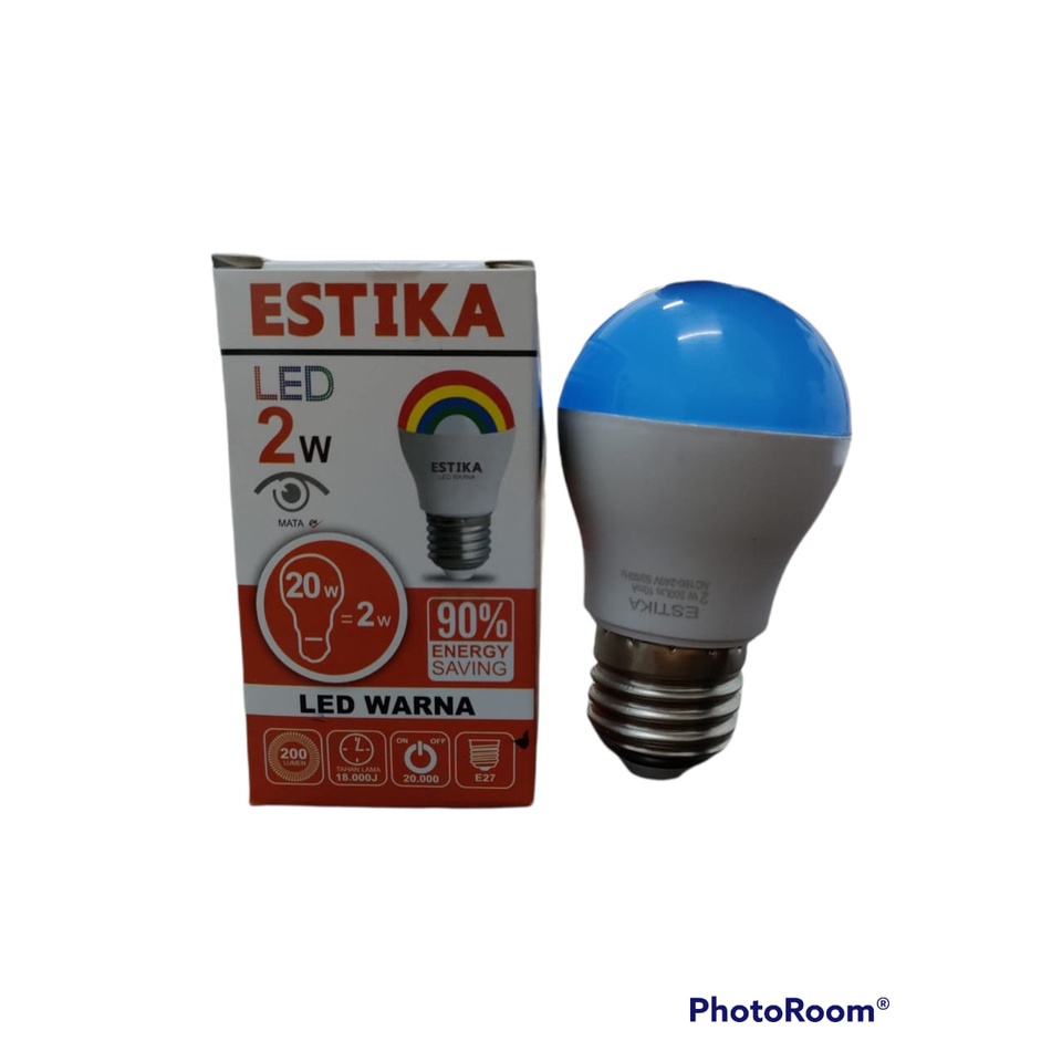 LAMPU ESTIKA LED WARNA WARNI 2 WATT [SWEETSPACE]