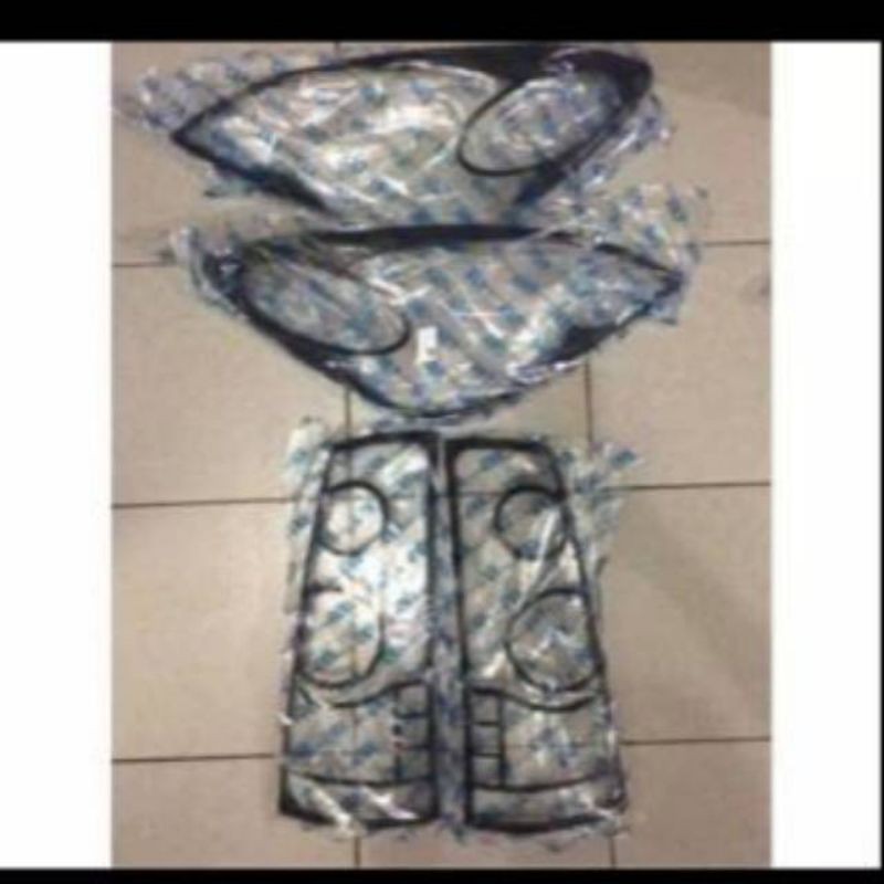 Paket Garnish lampu Outer handle + tank cover New Avanza hitam chrome