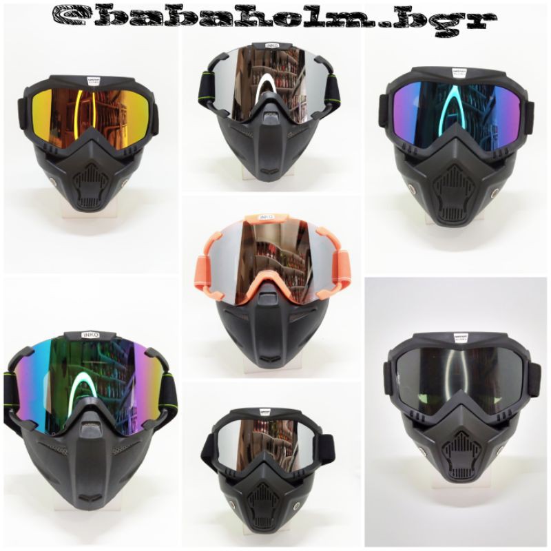 Google Mask Helm Retro & Cross 100% Best Quality (TIDAK BERBEKAS)