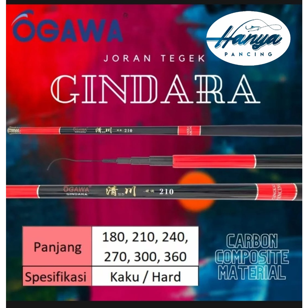JORAN TEGEK OGAWA GINDARA 180 210 240 270 300 360 450 CARBON KAKU RUAS PENDEK